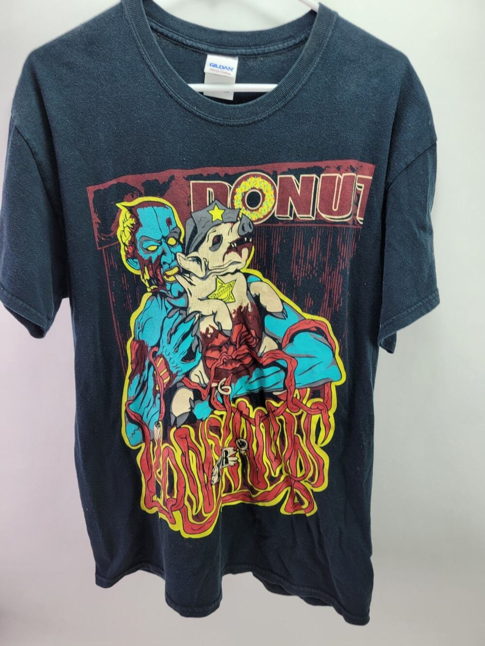 Lions For Lambs Shirt Sz Large Zombie Guts Pig Cop Horror Death Metal